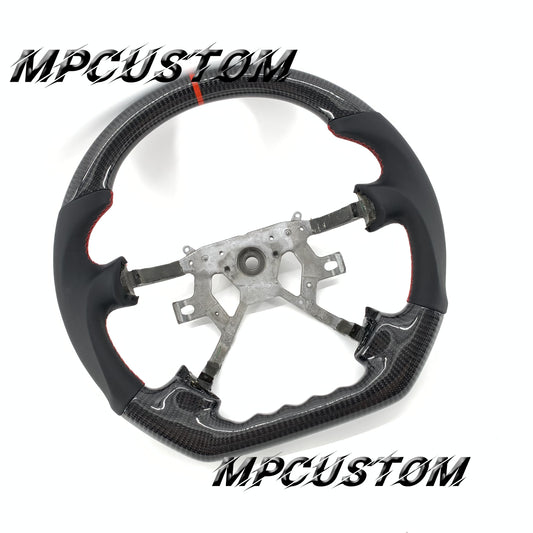 Mpcustom for Nissan Y61 carbon fiber steering wheel red stripe line