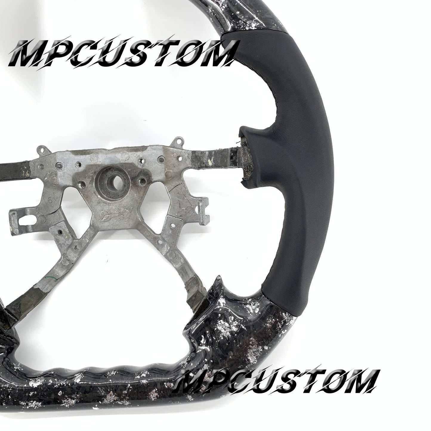 Mpcustom for Nissan Y61 carbon fiber steering wheel smooth and flat bottom