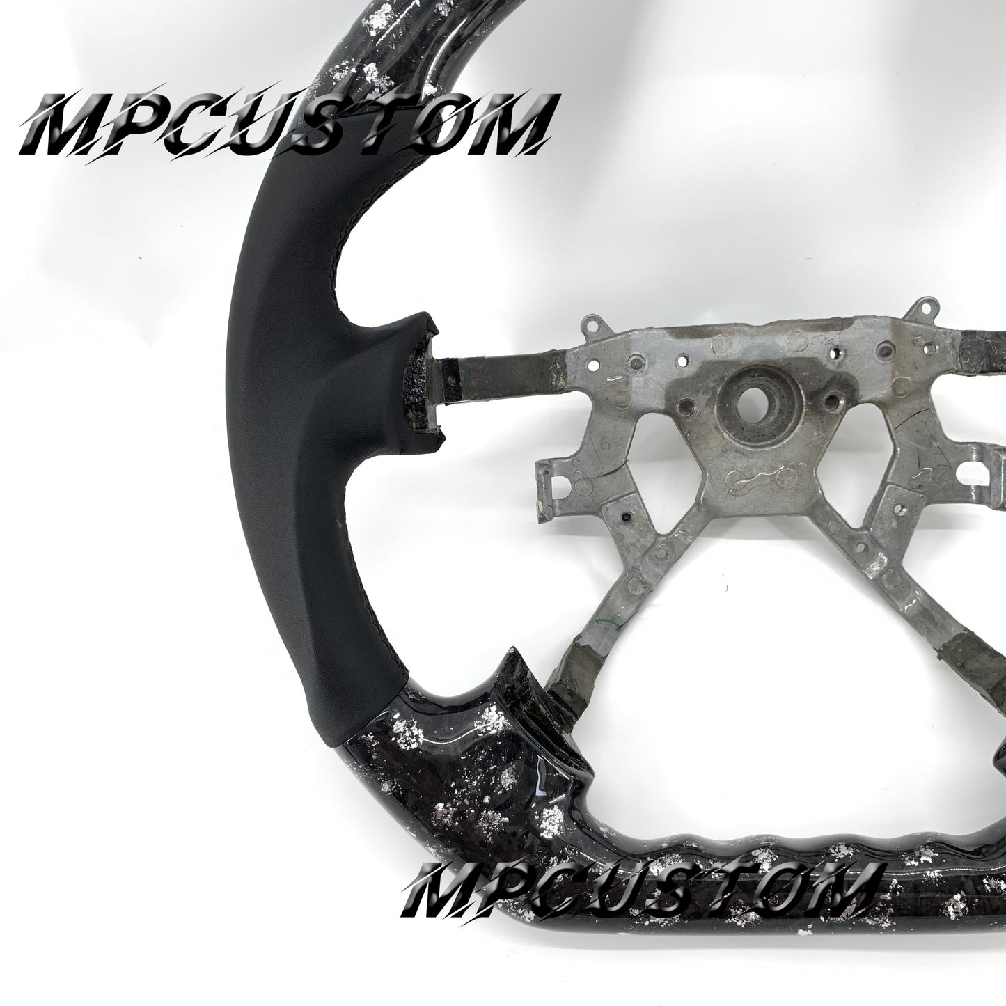 Mpcustom for Nissan Y61 carbon fiber steering wheel smooth and flat bottom