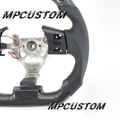 Mpcustom for Nissan 350z 2002-2009 carbon fiber steering wheel perforated leather