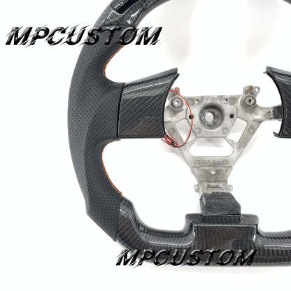 Mpcustom for Nissan 350z 2002-2009 carbon fiber steering wheel perforated leather