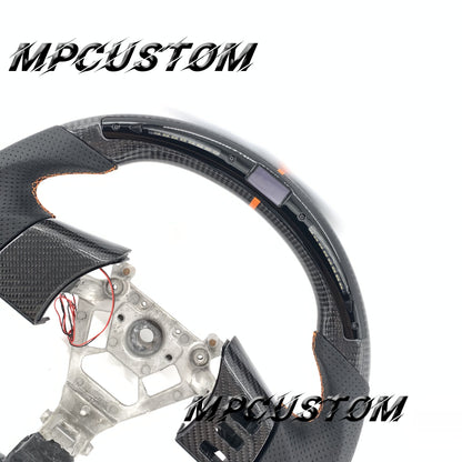 Mpcustom for Nissan 350z 2002-2009 carbon fiber steering wheel perforated leather