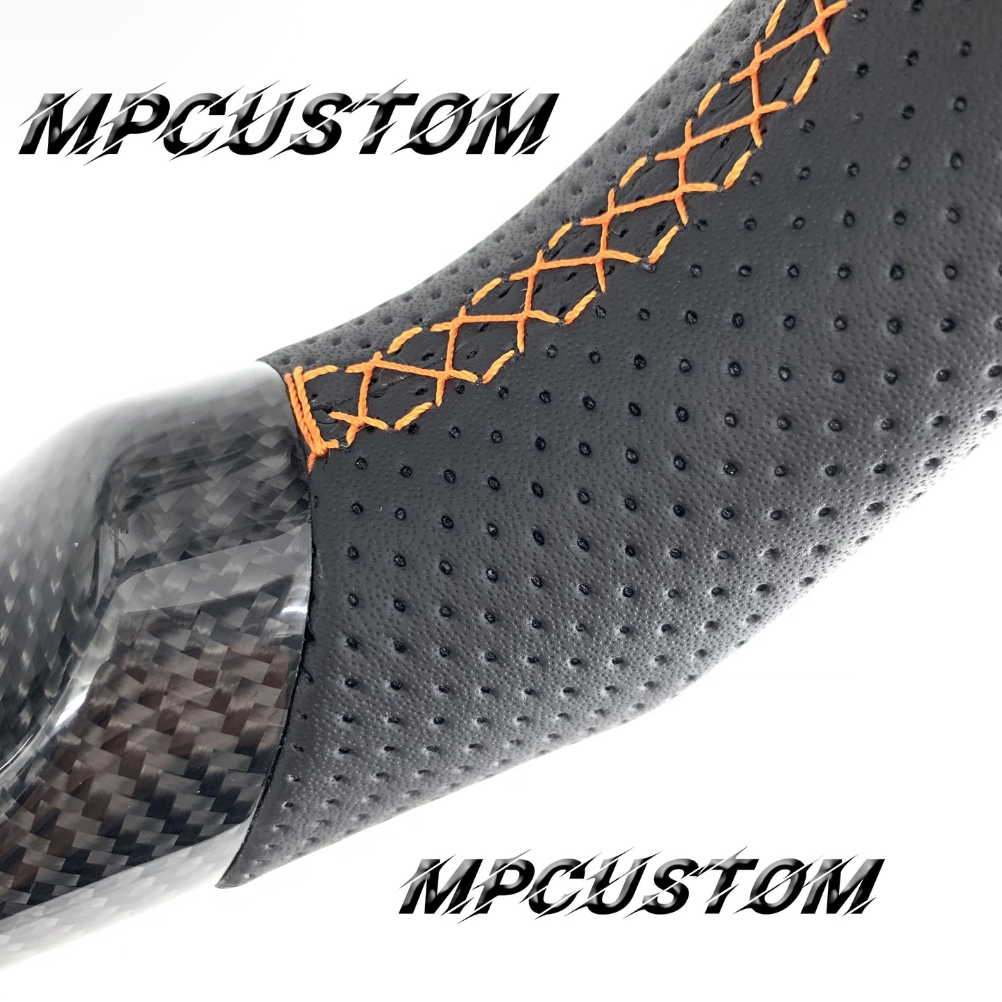 Mpcustom for Nissan 350z 2002-2009 carbon fiber steering wheel perforated leather