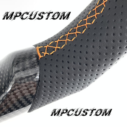 Mpcustom for Nissan 350z 2002-2009 carbon fiber steering wheel perforated leather