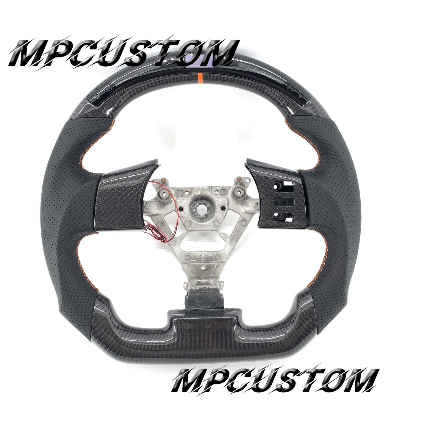 Mpcustom for Nissan 350z 2002-2009 carbon fiber steering wheel gloss and led