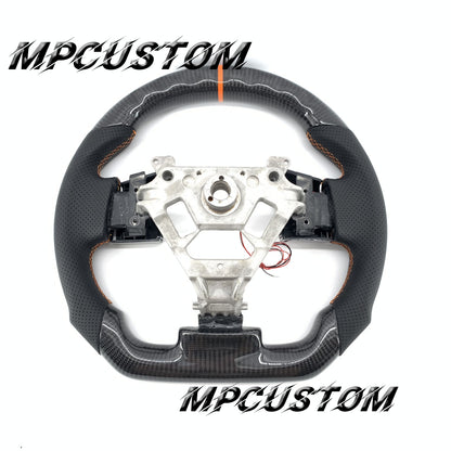 Mpcustom for Nissan 350z 2002-2009 carbon fiber steering wheel perforated leather