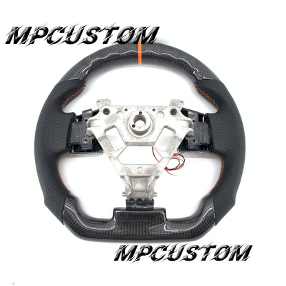Mpcustom for Nissan 350z 2002-2009 carbon fiber steering wheel gloss and led