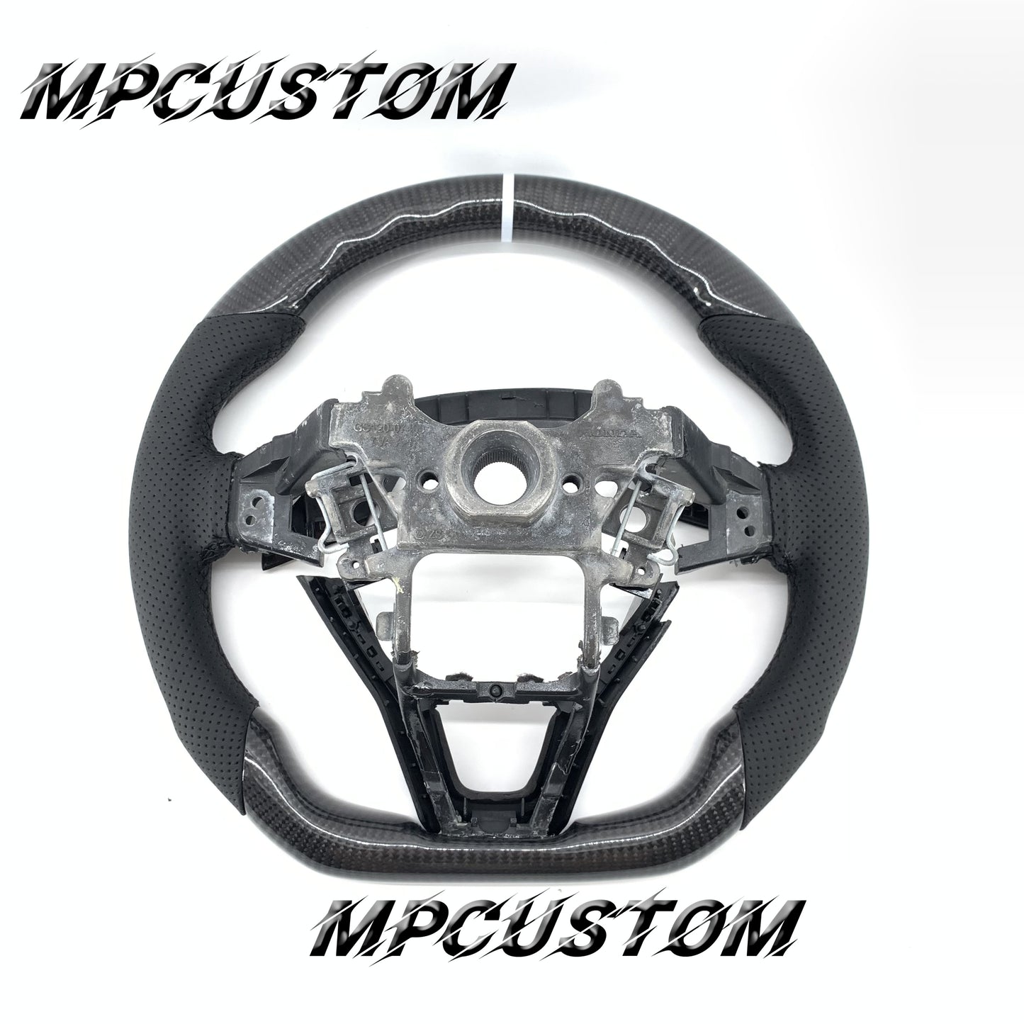 Mpcustom for Honda 10th gen Accord 2018-2022 carbon fiber steering wheel white stripe line