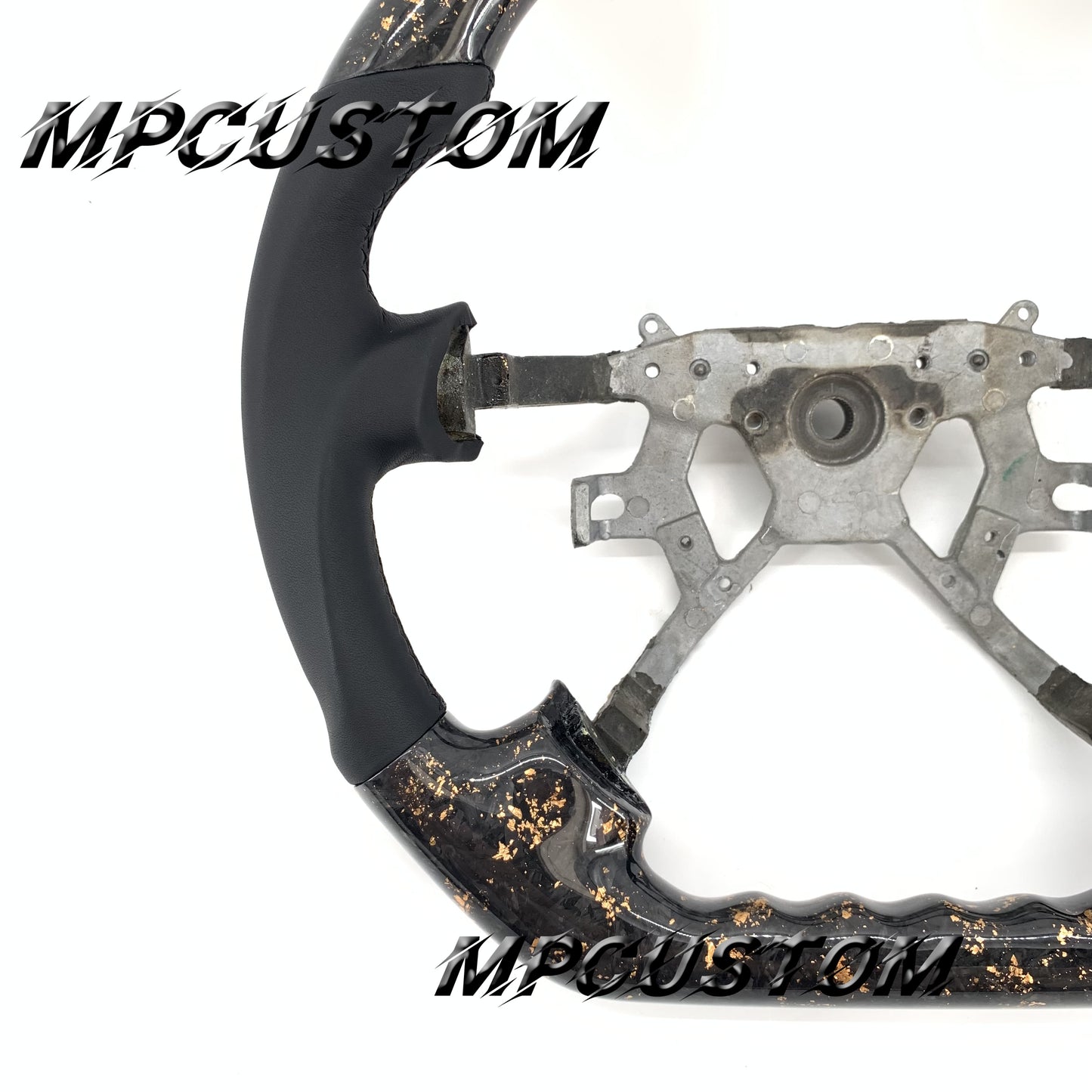 Mpcustom for Nissan Y61 carbon fiber steering wheel flat bottom