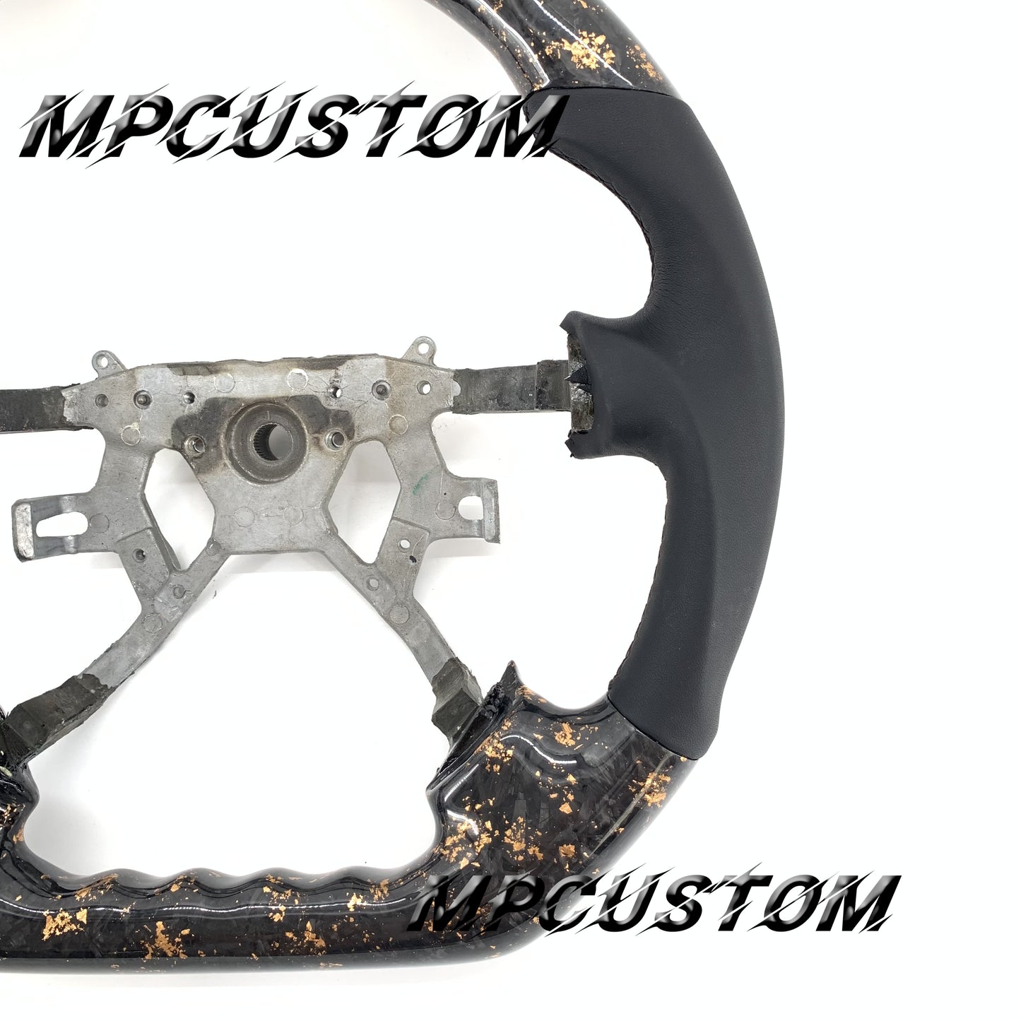 Mpcustom for Nissan Y61 carbon fiber steering wheel perforated leather