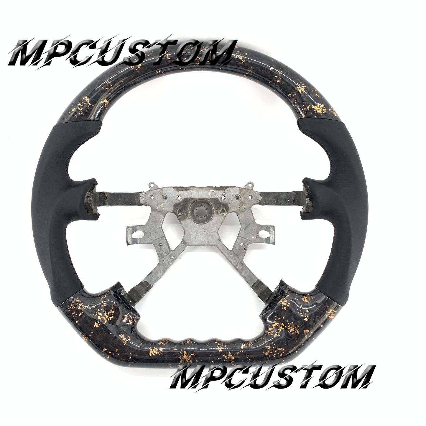 Mpcustom for Nissan Y61 carbon fiber steering wheel flat bottom
