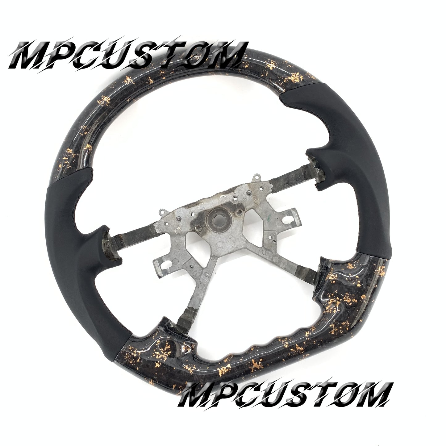 Mpcustom for Nissan Y61 carbon fiber steering wheel perforated leather