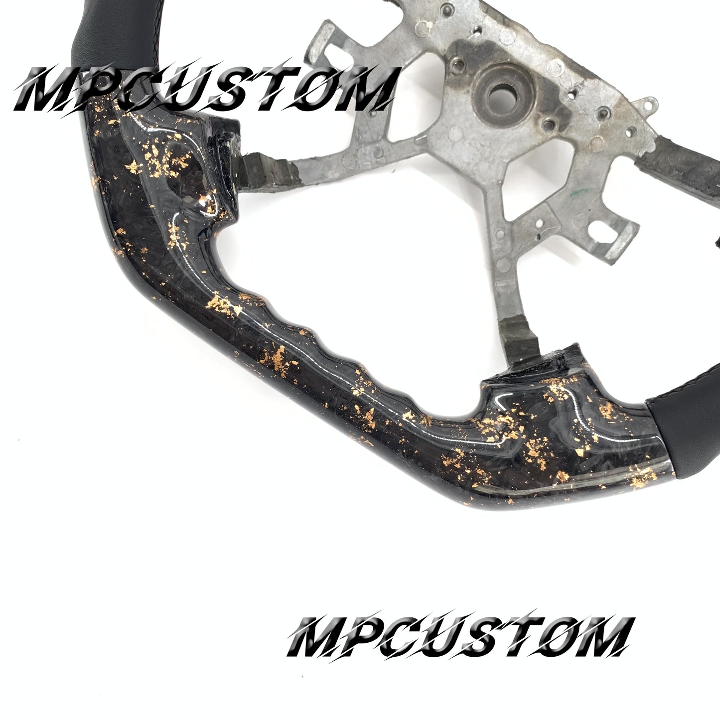 Mpcustom for Nissan Y61 carbon fiber steering wheel perforated leather