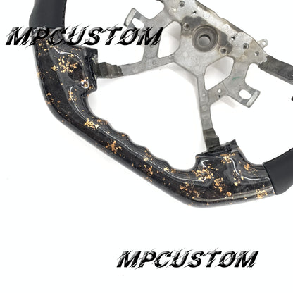 Mpcustom for Nissan Y61 carbon fiber steering wheel gloss and flat bottom
