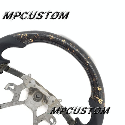 Mpcustom for Nissan Y61 carbon fiber steering wheel flat bottom