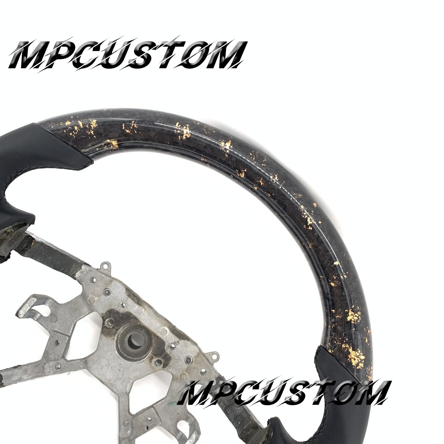 Mpcustom for Nissan Y61 carbon fiber steering wheel perforated leather
