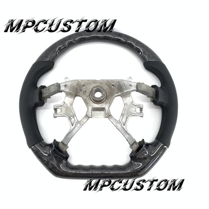 Mpcustom for Nissan Y61 carbon fiber steering wheel round top and flat bottom