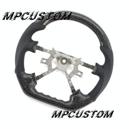 Mpcustom for Nissan Y61 carbon fiber steering wheel gloss and black stitching