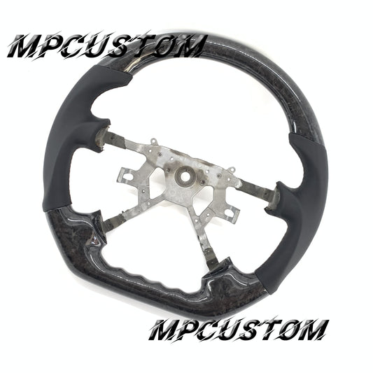 Mpcustom for Nissan Y61 carbon fiber steering wheel gloss and black stitching