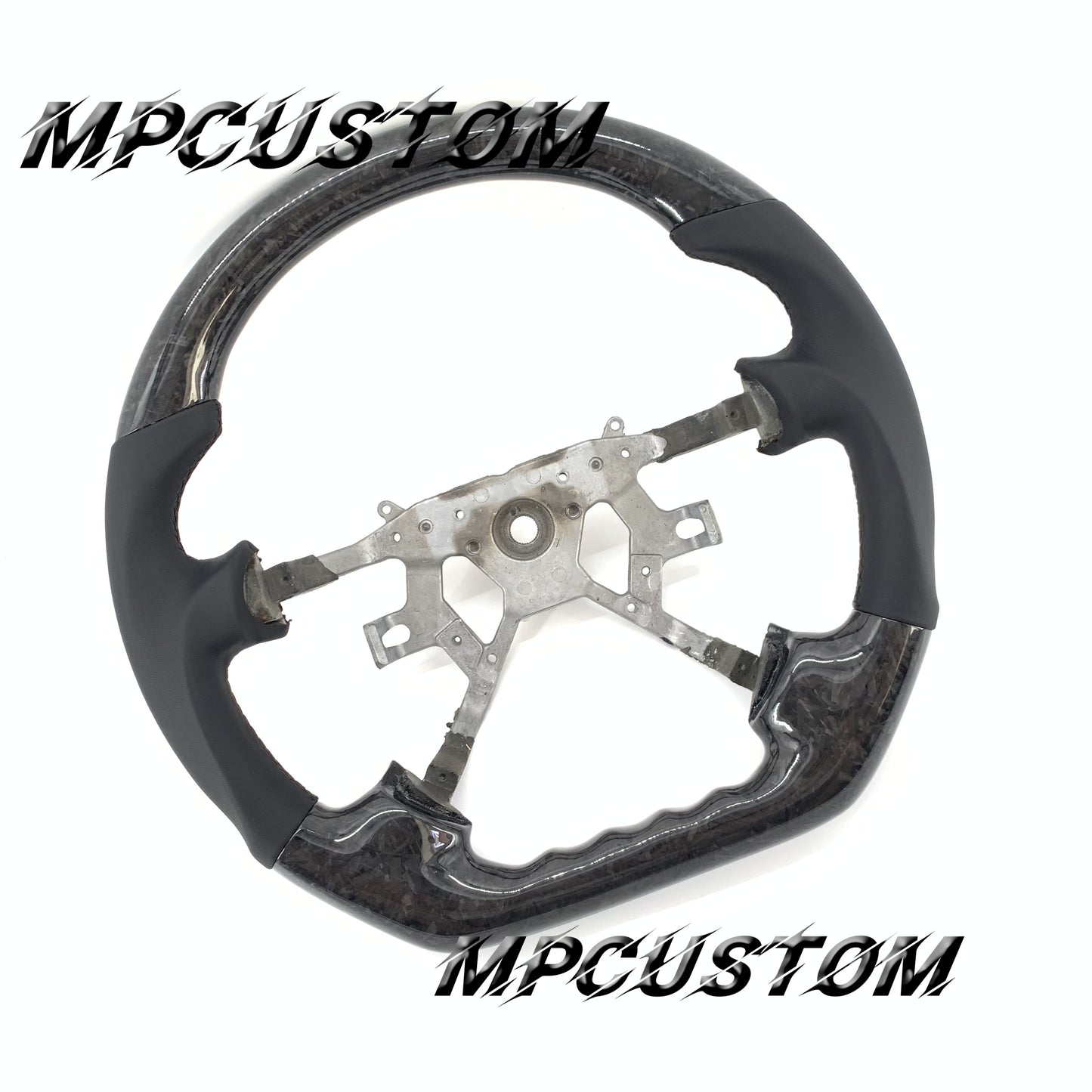 Mpcustom for Nissan Y61 carbon fiber steering wheel round top and flat bottom