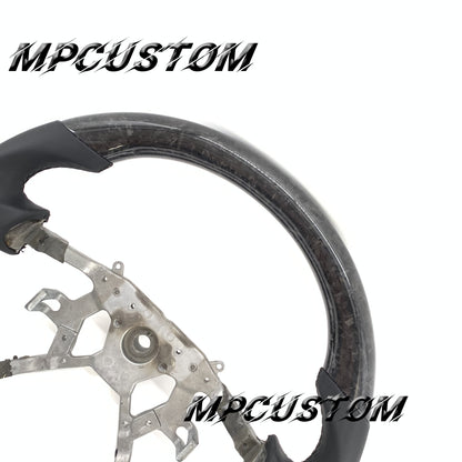 Mpcustom for Nissan Y61 carbon fiber steering wheel gloss and black stitching