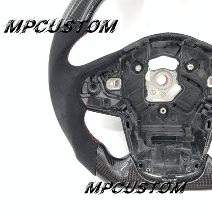 Mpcustom for Toyota Supra 2020 carbon fiber steering wheel round top and red stripe line