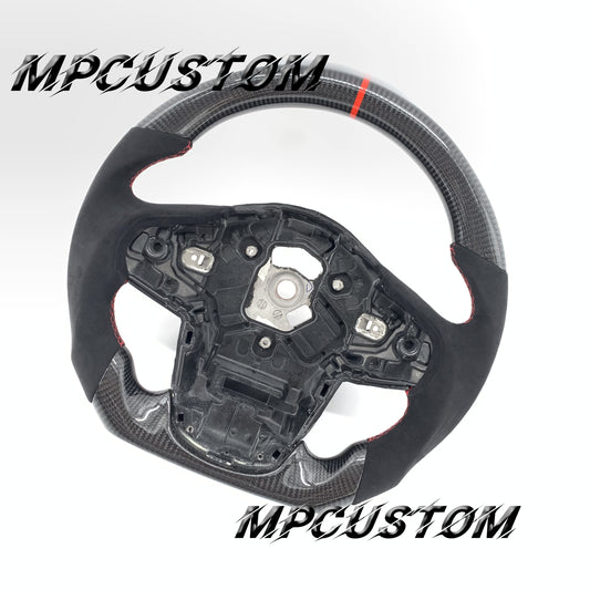 Mpcustom for Toyota Supra 2020 carbon fiber steering wheel gloss and red stripe line