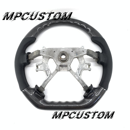 Mpcustom for Nissan Y61 carbon fiber steering wheel gloss and flat bottom