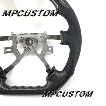 Mpcustom for Nissan Y61 carbon fiber steering wheel gloss and flat bottom