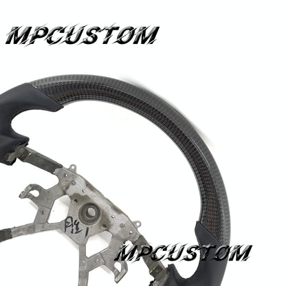 Mpcustom for Nissan Y61 carbon fiber steering wheel gloss and round top