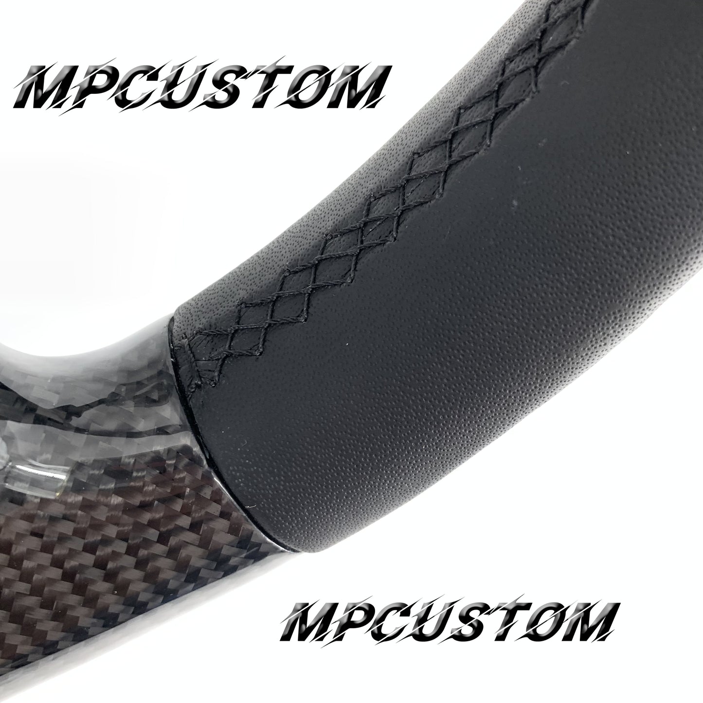 Mpcustom for Nissan Y61 carbon fiber steering wheel gloss and round top