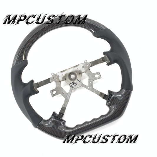 Mpcustom for Nissan Y61 carbon fiber steering wheel gloss and round top