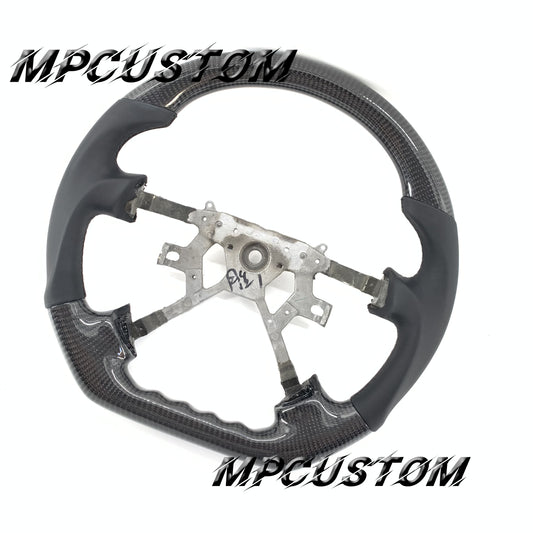 Mpcustom for Nissan Y61 carbon fiber steering wheel gloss and flat bottom