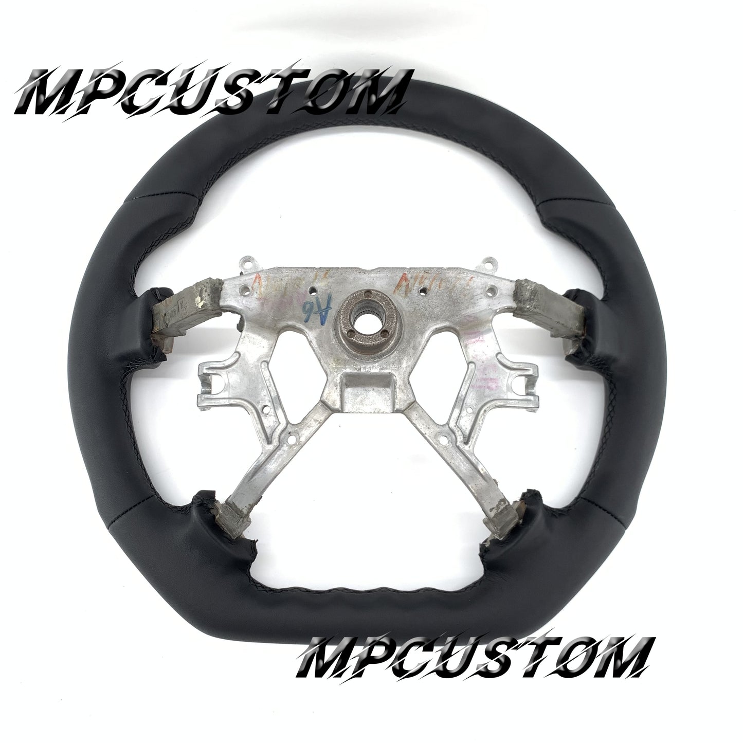 Mpcustom for Nissan Y61 carbon fiber steering wheel black stitching