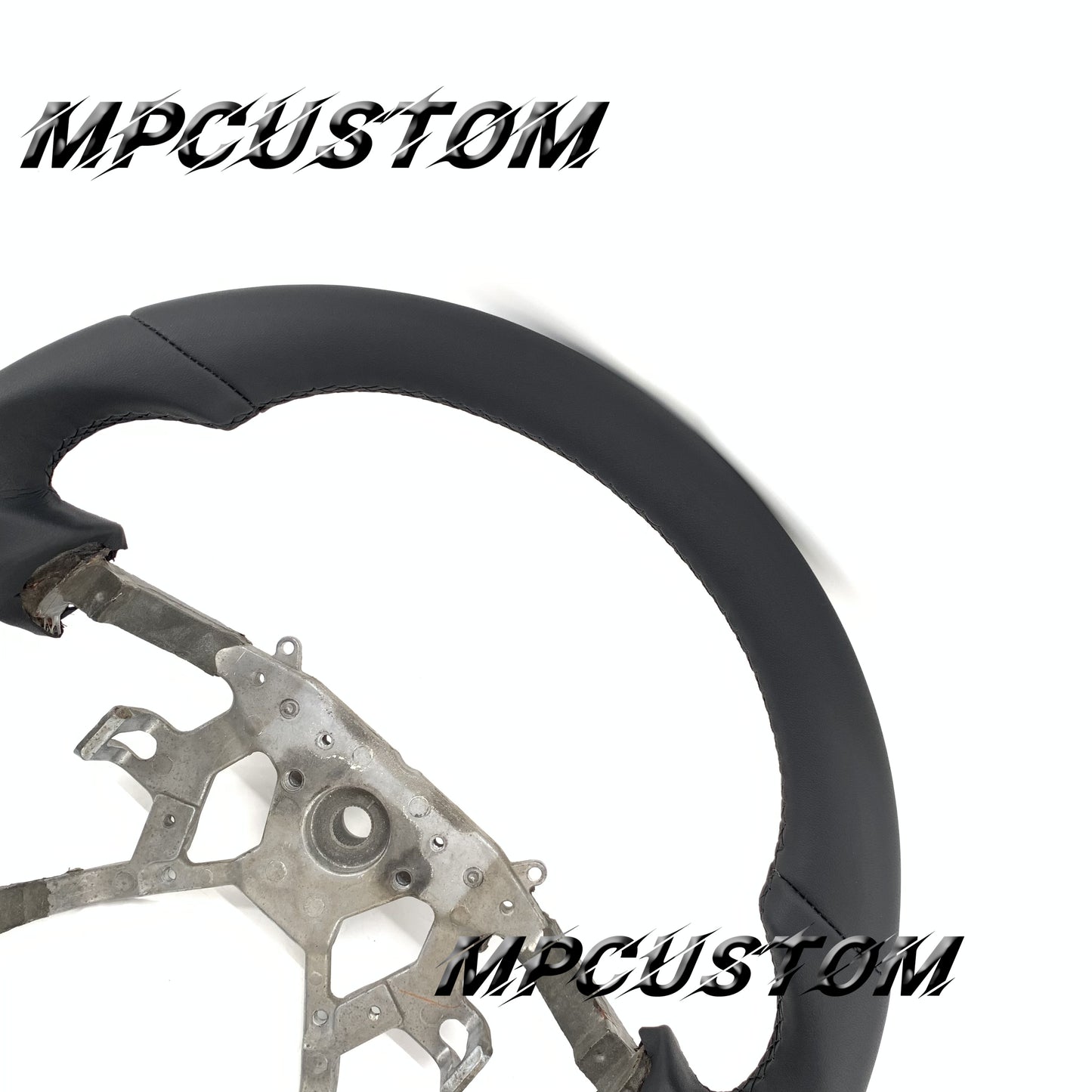 Mpcustom for Nissan Y61 carbon fiber steering wheel black stitching