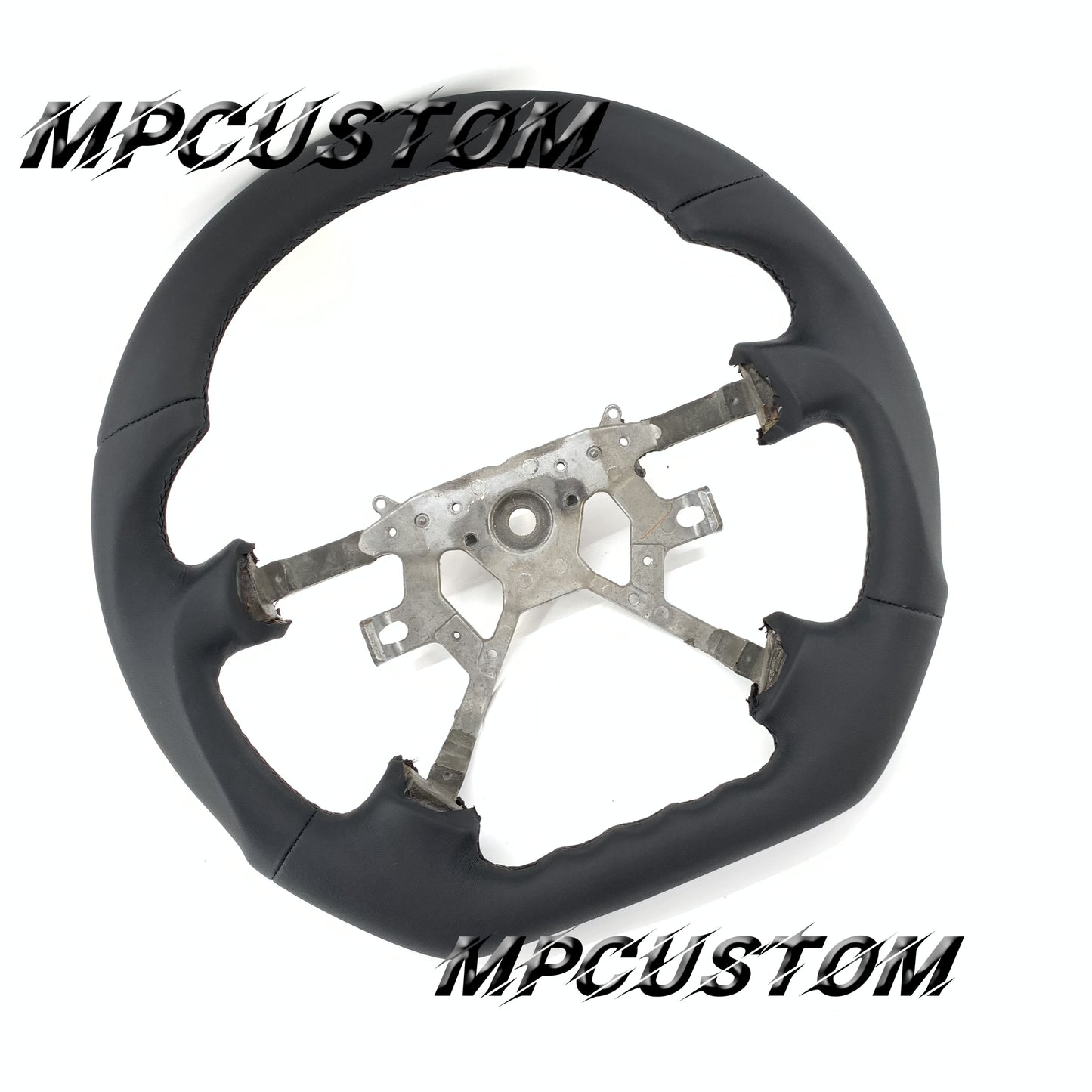 Mpcustom for Nissan Y61 carbon fiber steering wheel black stitching