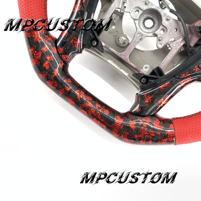 Mpcustom for Toyota sienna 2014 carbon fiber steering wheel round top