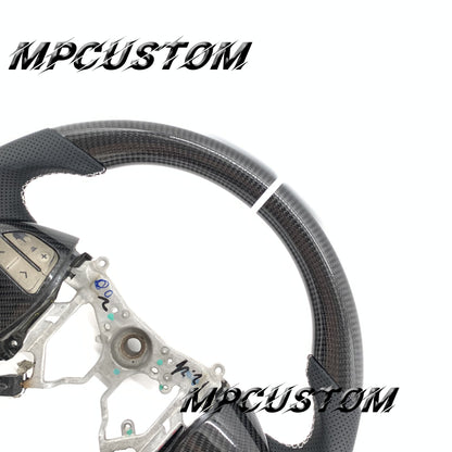 Mpcustom for Toyota Camary 2007-2011 carbon fiber steering wheel white stitching