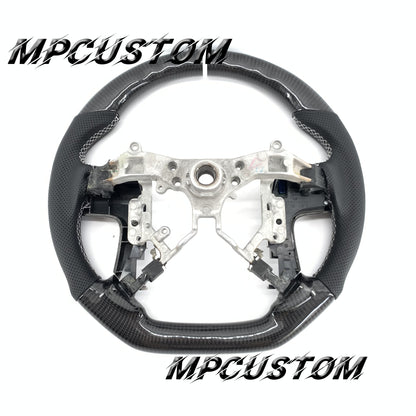 Mpcustom for Toyota Camary 2007-2011 carbon fiber steering wheel white stitching