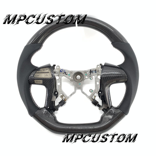 Mpcustom for Toyota Camary 2007-2011 carbon fiber steering wheel white stitching