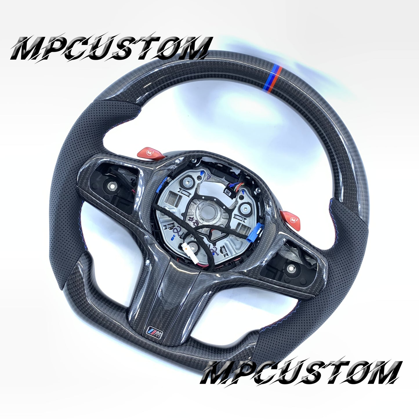 Mpcustom BMW G series carbon fiber steering wheel perforated leather