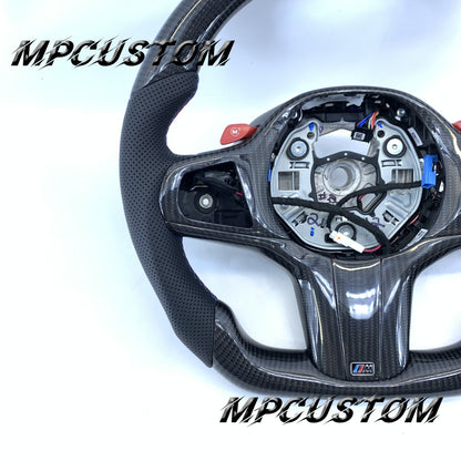 Mpcustom BMW G series carbon fiber steering wheel perforated leather