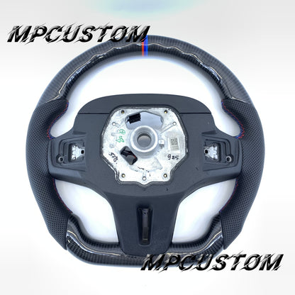 Mpcustom BMW G series carbon fiber steering wheel perforated leather