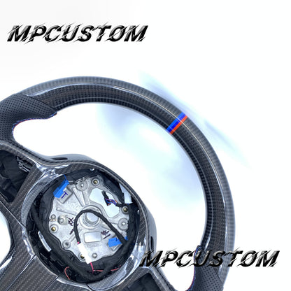 Mpcustom BMW G series carbon fiber steering wheel flat bottom