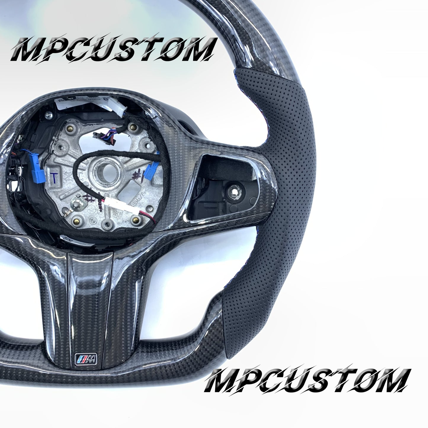 Mpcustom BMW G series carbon fiber steering wheel flat bottom
