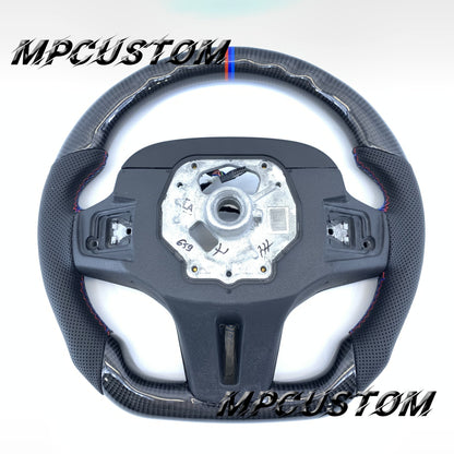Mpcustom BMW G series carbon fiber steering wheel flat bottom
