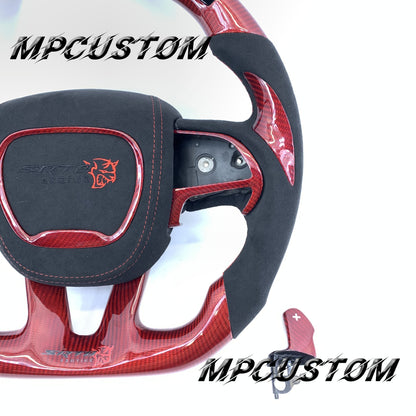 Mpcustom Dodge Challenger 2015-2021  carbon fiber steering wheel gloss