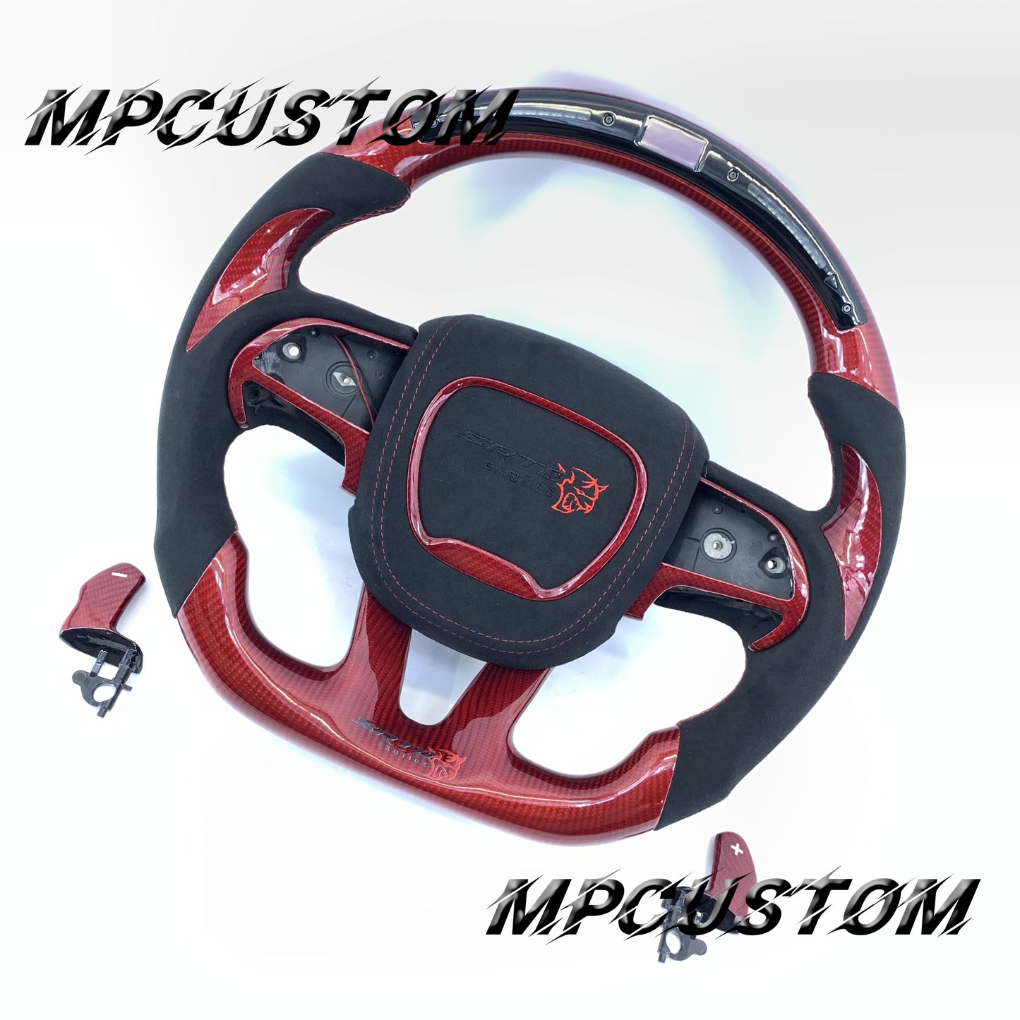 Mpcustom Dodge Challenger 2015-2021 carbon fiber steering wheel led