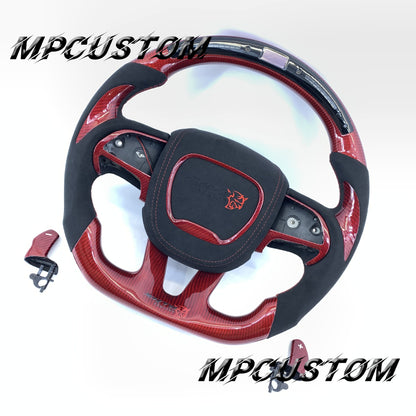 Mpcustom Dodge Challenger 2015-2021 carbon fiber steering wheel led