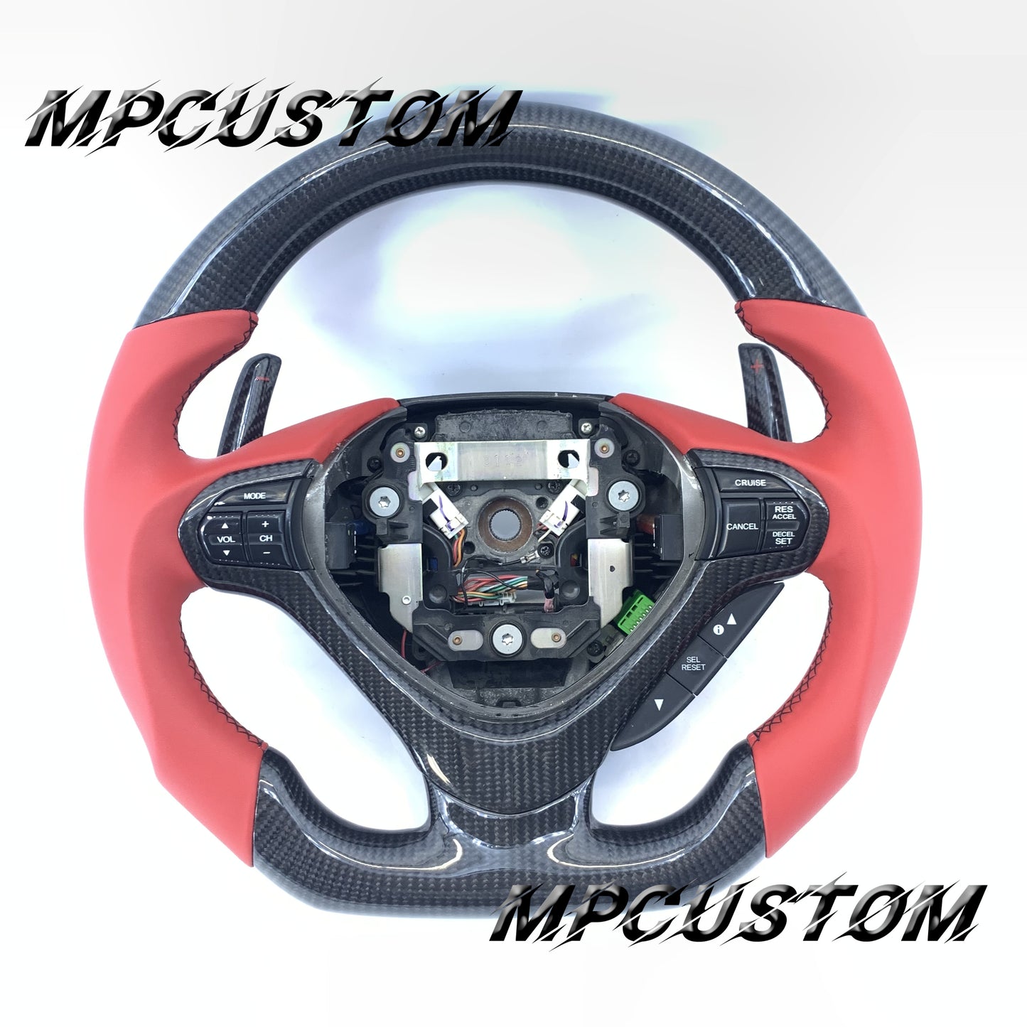 Mpcustom Acura tsx 2009-2014 carbon fiber steering wheel round top